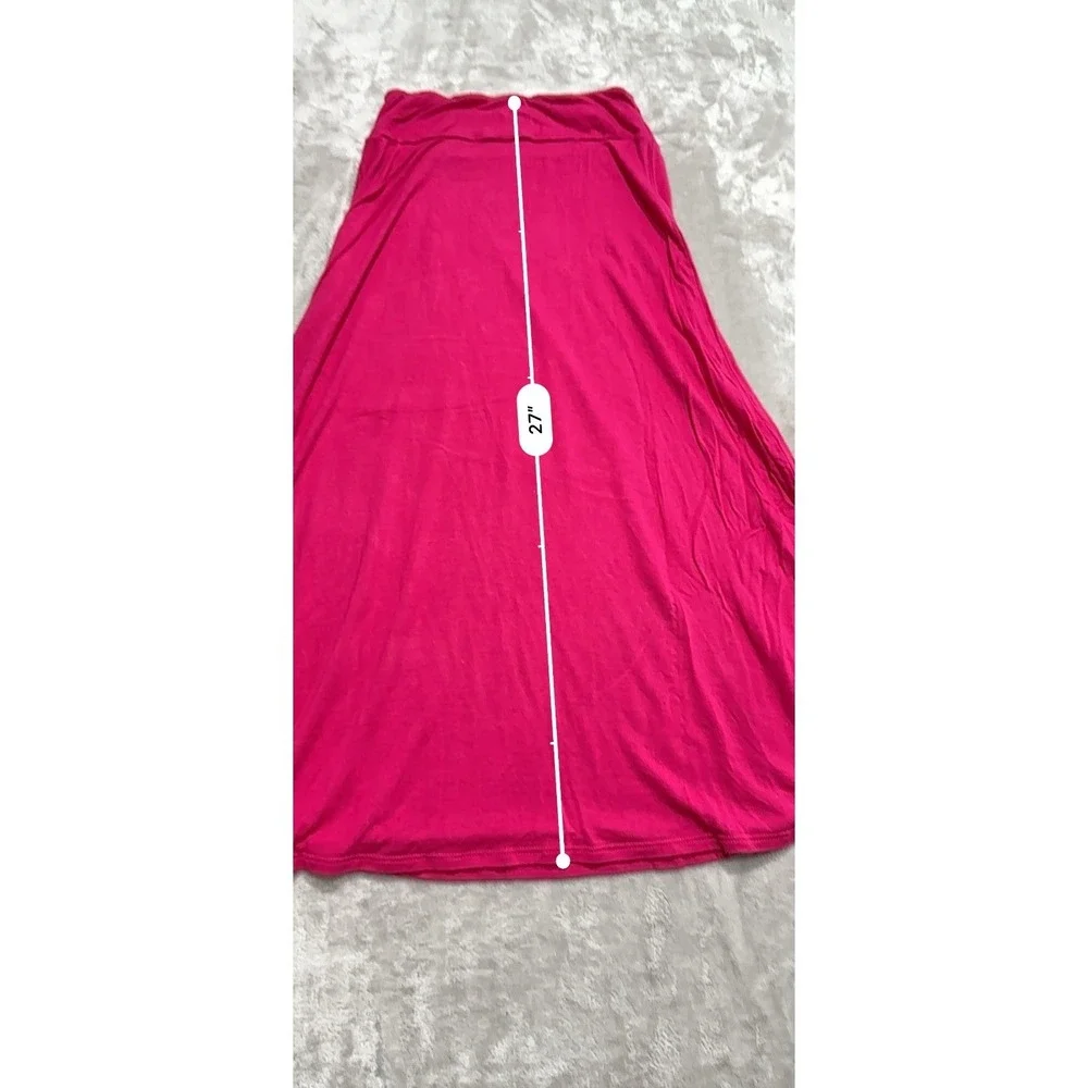 Free To Live Skirt Pull On Women's Size Medium Hot Pink Stretch Soft Made In USA